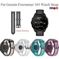 For For Garmin Forerunner 165 Smart Watch Strap Garmin 165 Two-Color Silicone Replacement Strap