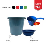 E-mart Store 15L Water Pail with Mini Basin and Deep Dipper Laundry Household Bundle