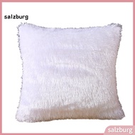 <salzburg> 43x43cm Soft Plush Solid Color Throw Pillow Case Cushion Cover Home Sofa Decor