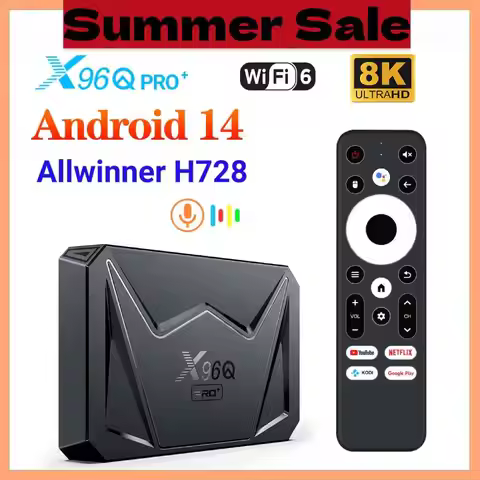 Android 14.0 TV Box Media Player X96Q PRO + Allwinner H728 Octa-core 8K@24fps Set Top Box Android 14