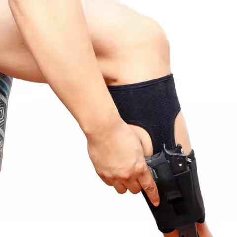 Universal concealed ankle leg gun holster hunting air gun G17 19 22 23 pistol bag holder