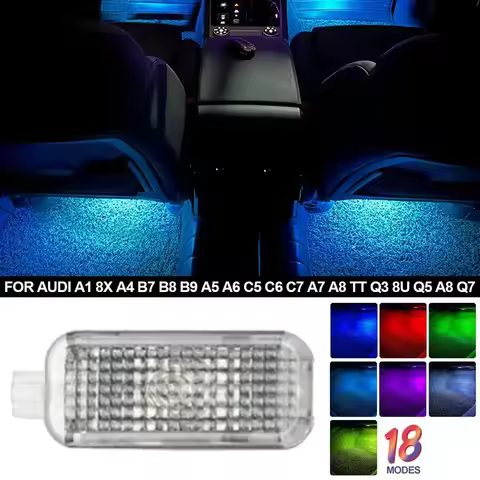 Car Footwell Lights Accessories For Audi A1 8X A3 8V 8Y A4 B8 B9 A5 8T A6 C6 C7 C8 A7 A8 D3 D4 D5 Q2