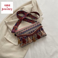 CICI Vintage Outdoor Messenger Bag Handbag All-match Crossbody Bags Bohemian Shoulder Bag Fringe Sho