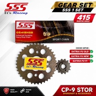 Gear gir sss 415 chain sss hsbt satria fu old/new/fi package 1 set gir sss fu