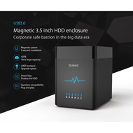 ORICO DS Series 5 Bay 3.5 inch USB Hard Drive Enclosure Magnetic-type SATA to USB3.0/Type-C HDD Case With 12V6.5A Power 80TB Capacity（DS500） 4HVN