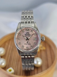 ORIENT  (Automatic) รหัส SUR1U001Z0 นาฬิกาผู้หญิง หน้าปัดสีชมพู คริสตัลSWAROVSKI swiss รับประกัน1ปี