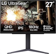 LG 27GS75Q-B 27-inch Ultragear QHD (2560x1440) Gaming Monitor, 180Hz (O/C 200Hz), 1ms, IPS, NVIDIA G