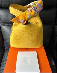 Hermes Picotin 18 愛馬仕 黃色 銀扣 全新  brand new the sun