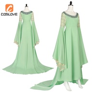 Classic Movie Lord of the Rings Arwen Cosplay Outfit - Green Dress with Long Skirt