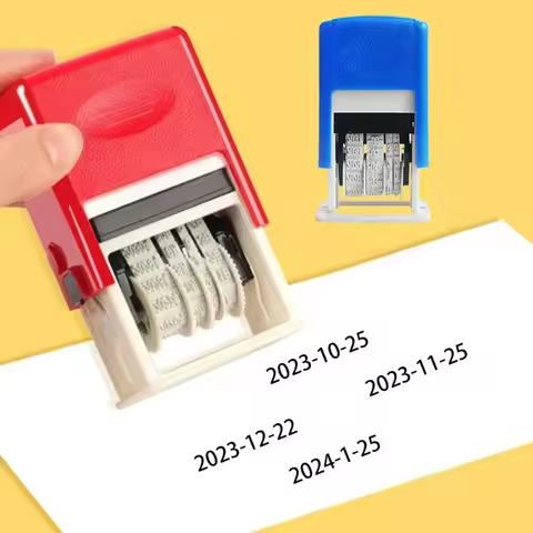 Date Stamps Practical ABS Adjustable Reusable Time Stamp DIY Hand Account Universal Office Supplies