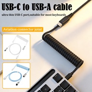 Cable Coiled Braided Cable for Gaming Keyboard Type C Metal Aviator Detachable