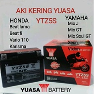 Aki Kering YUASA YTZ5S Aki Motor Beat/Vario/Mio j 100% Original Aki Kering