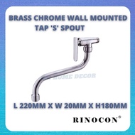 RINOCON Wall Mounted Tap 'S' Spout Wall Ablution Tap Tap Sembahyang Surau