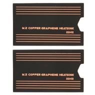 2 Pcs 2242 SSD Thermal Pad, M.2 2242 SSD Heatsink Copper with Graphene, Fast Heat Conduction, Easy t