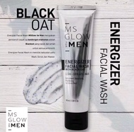 ms glow man energizer facial wash with black oat