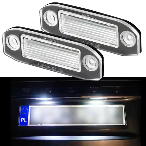 Xenon White LED Car Number License Plate Lights 12V 18LED For Volvo C30 C70 S80 V70 XC70 S40 V50 S60