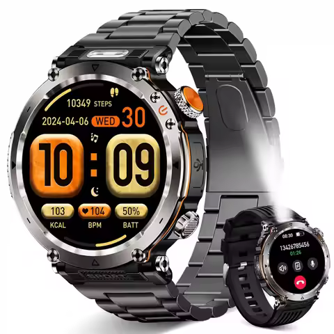 Smart Watch Bluetooth Call Men Outdoor Sports Fitness HT30 Compass Heart Rate Health Monitoring 600m