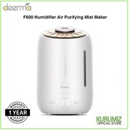 Deerma F600 Ultrasonic Humidifier 5L Three Gear Touch Temperature Intelligent Mist Maker Timing Function, White
