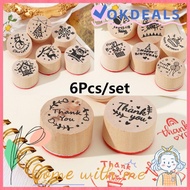 OKDEALS 6pcs/set Blessing Greeting Words DIY Albums Fashion Thank You Happy Birthday Painting Drawin