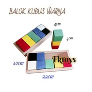 4x4cm Color Cube Blocks Educational Toys Color Stacking Blocks