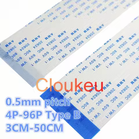 AWM 20624 80C 60V VW-1 FFC FPC flexible flat cable 0.5mm 3cm-50cm 4P-96Pin Type B Reverse direction 