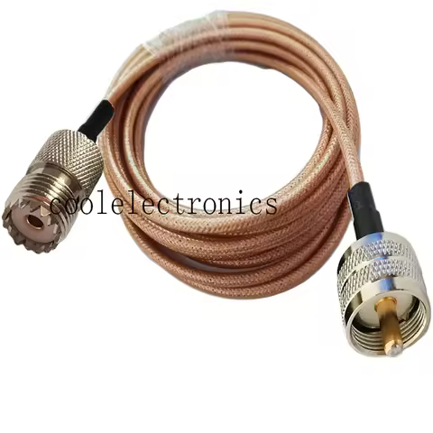 RG400 UHF PL259 Male to UHF SO239 Female Double Shielded Copper Braid RF Coaxial cable 50ohm 10/15/2