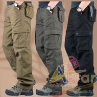 🔥Men Cargo Pants🔥Regular Fit Seluar Cargo Lelaki Straight Cut Kargo Six Pocket Seluar Kerja workwear