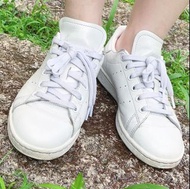 ADIDAS STAN SMITH 愛迪達 史密斯 三葉草 休閒鞋 全白 珍珠白 亮面 US 5.5 22.5 號 D96792