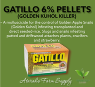 ✅GATILLO 6%  Pellets (GOLDEN KUHOL KILLER) Molluscicide (1kilo and 500gms)