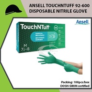 ANSELL TOUCHNTUFF 92-600 DISPOSABLE NITRILE GLOVE