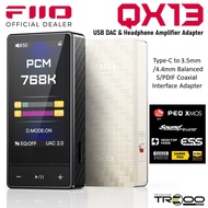 FiiO QX13 MQA Type-C to 3.5mm/4.4mm Balanced S/PDIF Coaxial Interface Portable USB DAC & Headphone A
