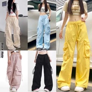 New Fashion Y2K Women American Retro Cargo Pants Loose Hip-Hop Wide Leg Pants Slim Long Pants Plus Size