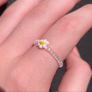 Clear Daisy Beads Daisy Flower Beads RingRing