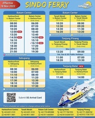 Tiket Ferry Sindo BATAM CENTER - SINGAPORE