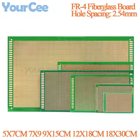 FR-4 Fiberglass Universal Printed Circuit Board 18*30CM 12*18 9*15cm 7*9 5*7 Prototype Pcb Breadboar
