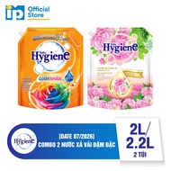 [DATE 07/2026] Combo 2 Nước Xả Vải Đậm Đặc Hygiene 2L/2.2L (Ánh Dương Hạnh Phúc/Bình Minh Dịu Dàng)