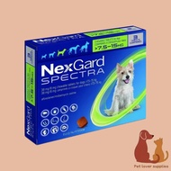 [SG Stock]Nexgard Spectra Fleas Ticks Mites Heartworm Prevention for Medium Dog EXP 09/2028