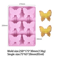 Butterfly 3D Cake Mold Silicone  Mold for Chocolate Candle Soap Candy Pudding Ice DIY Making Oven Refrigerator Suitable