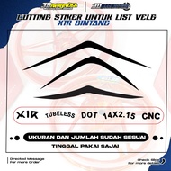 Cutting STICKER LIST VELG X1R