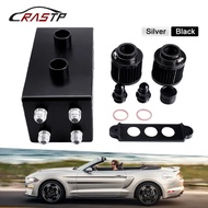RASTP-3.5L Modified Aluminum 4-Port Engine Oil Catch Tank/Can With Breather & Filter Drain Tap 2LT B