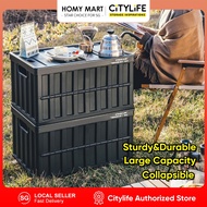 Citylife Big Storage Box 64L Stackable Storage Box Folding Storage Box with Lid Portable Storage Box