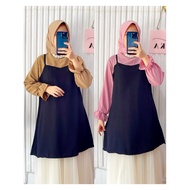 ASKA.ID - CAROLINE TWOTONE TUNIC MUSLIMWanita