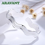 925 Silver Wave Scrub Open Cuff Bracelet&amp;Bangle For Women Fashion Jewelry Fashion Bangle Bracelets