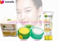 PAKET GLOWING GARNIER 3 IN 1 - Cream Day &amp; Night Susun Garnier Complete Whitening + Garnier Light Complete Facial Foam Original