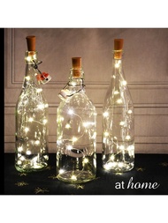 1入組,搭配led燈的酒瓶燈,小巧玲瓏的串燈適用於威士忌瓶裝飾、手工藝、派對婚禮裝飾