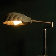 【老時光 OLD-TIME】早期歐美大盞厚重銅貝殼造型關節桌燈
