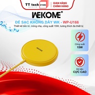 WK WP-U166 Wireless Charger, Slim and Light Design, Qi Standard, 15W Fast Charging - Genuine