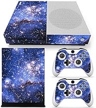 Gam3Gear Vinyl Decal Protective Skin Cover Sticker for Xbox One S Console &amp; Controller (NOT Xbox One Elite/Xbox One/Xbox One X) - Blue Galaxy