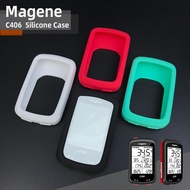 Magene C406 Case Bike Computer Silicone Cover Cartoon Rubber protective case + HD film (For magene C
