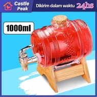 Dispenser Kulkas Mini 1 Liter Galon Air Kecil Ketel Kaca Tempat Jus Dispense Minuman Jus Kaca Jus W